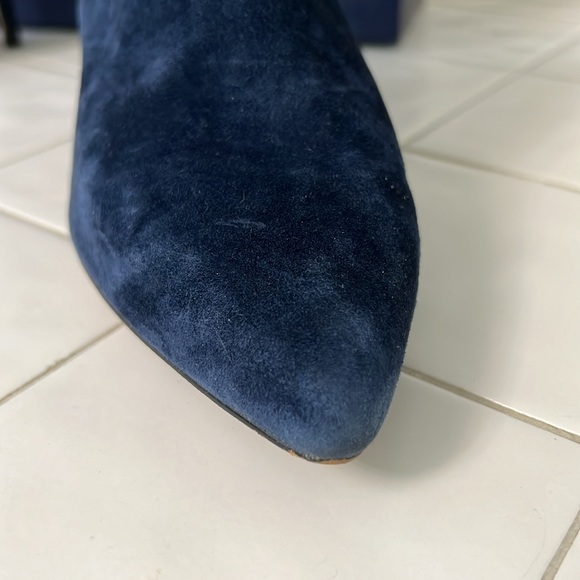 Adrienne Vittadini Navy Blue suede Boots - Picture 4 of 6